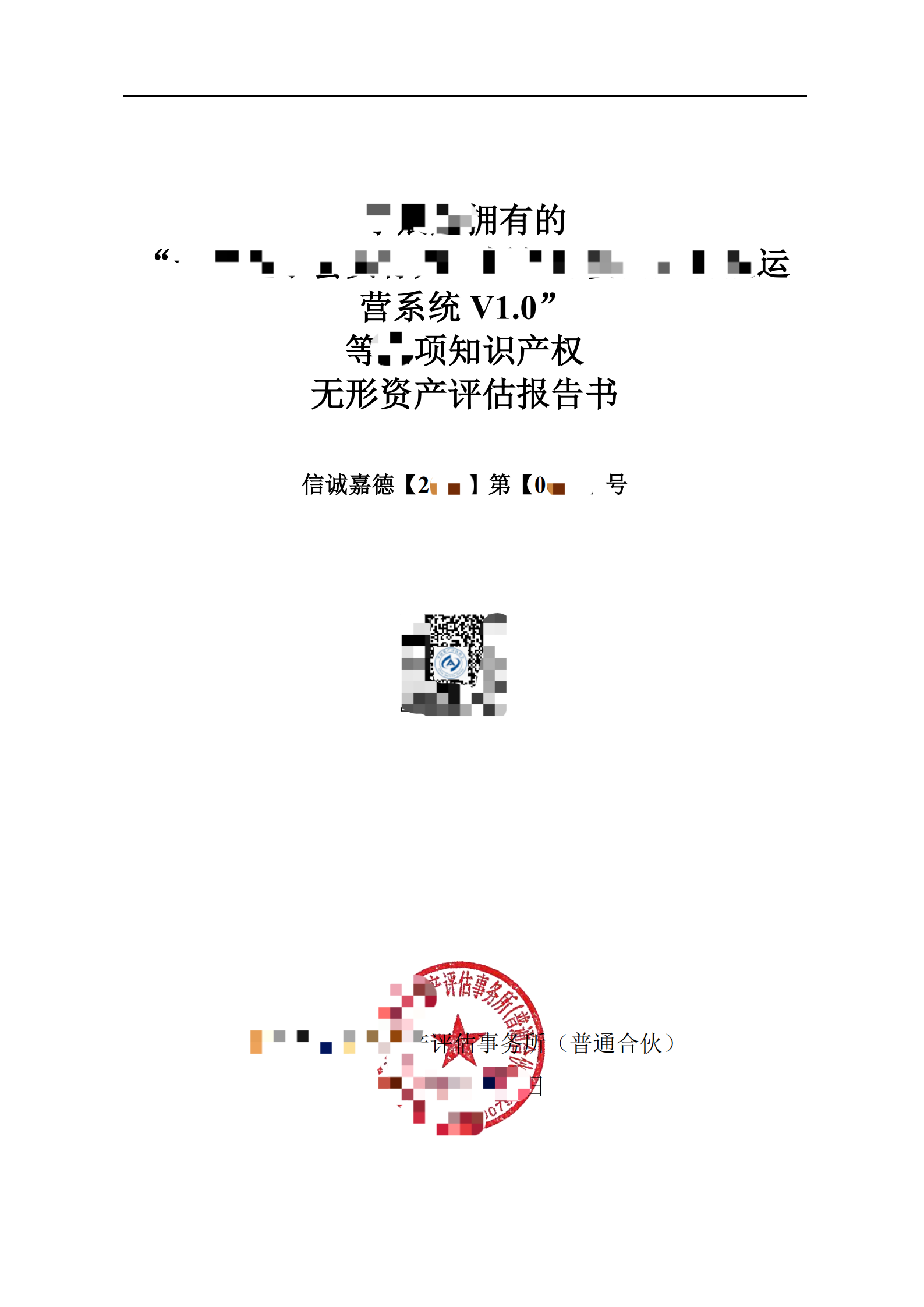 无形资产评估报告实例图